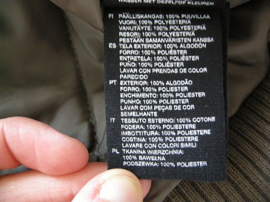 Casaco blusão acolchoado verde tropa H&M tamanho 46