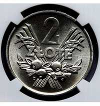 Moneta obiegowa prl 2zl jagody 1970r MS 67