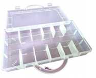 ORGANIZER zamykany 13 przegródek 31x15.5x4.7cm OR55 - przezroczysty