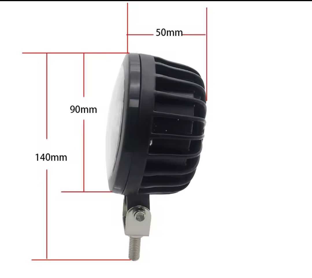 LED фара квадратная/круглая Арктик Arctic V3+, 3 лінзи, 12-80 В