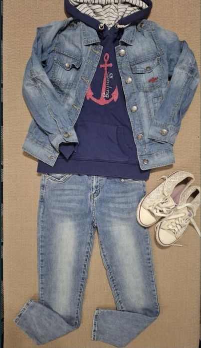 Штани чорні на флісі на 134см