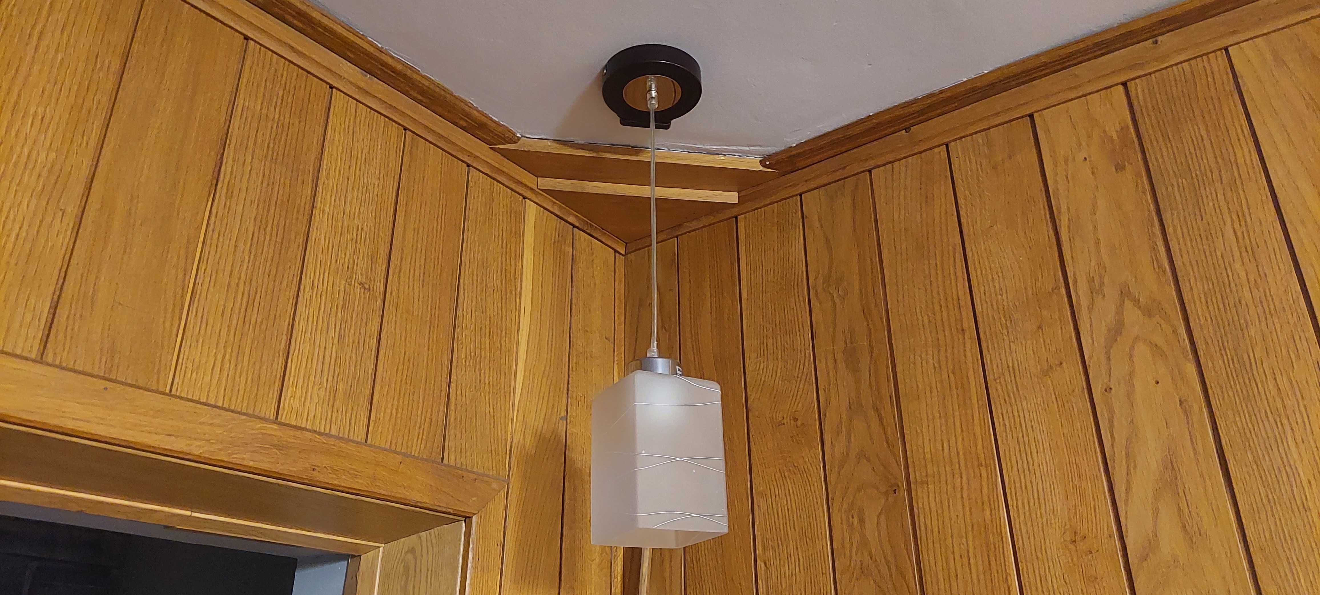 Plafon sufitowy wiszący potrójny plus 4 lampy pojedyncze venge