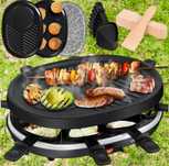 Nowy Zesatw Grill Elektryczny Płyta Kamienna Kesser 900w Na 8 osób