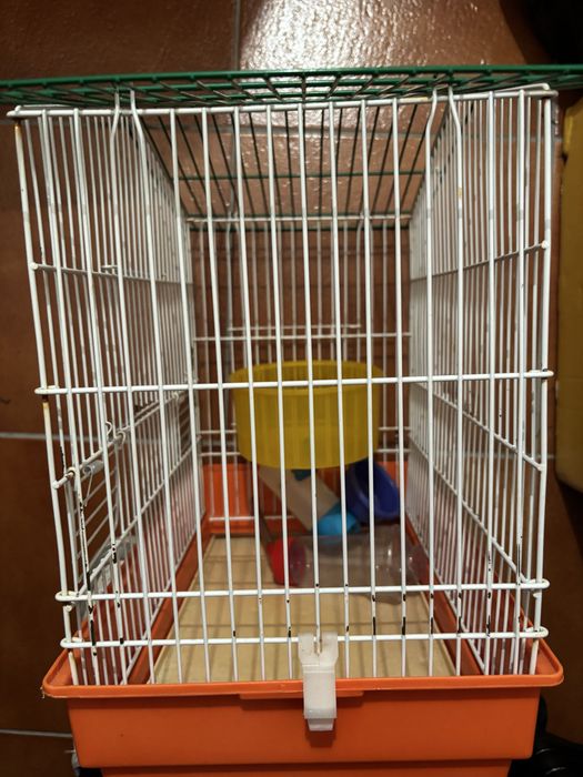 Gaiola para hamster + roda + bebedouro – bom estado