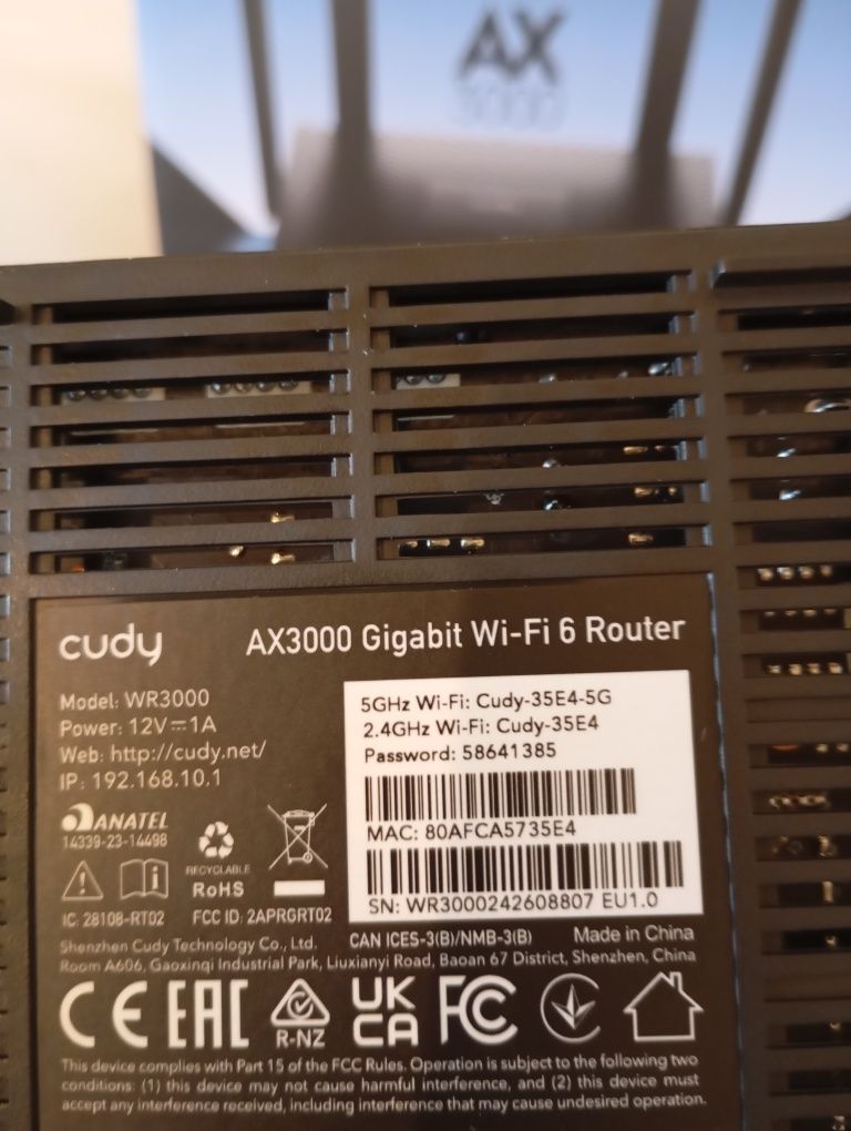 Router Cudy AX3000 Gigabit Wi-Fi 6 (Nowy)