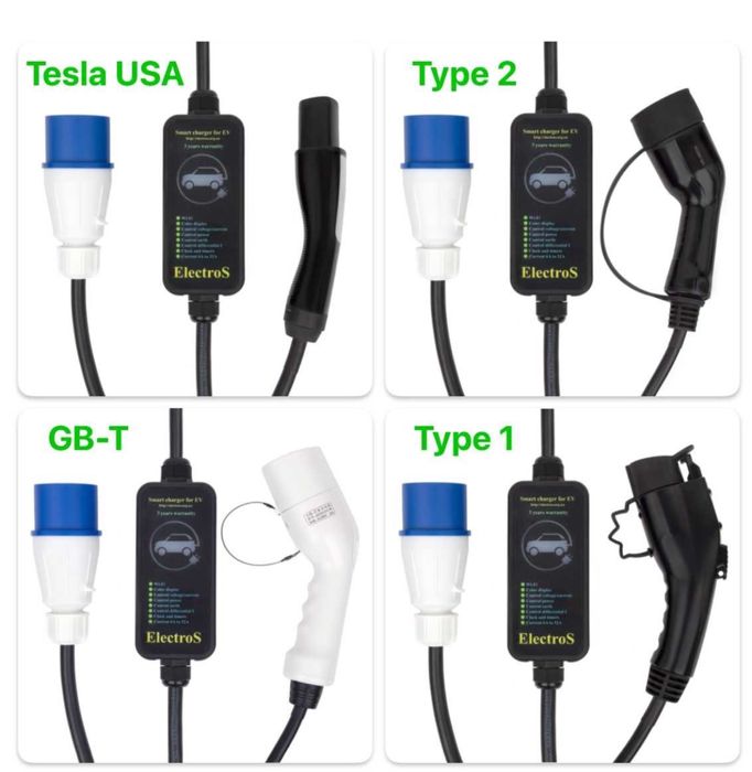 Зарядное, зарядка, кабель, автозарядка VW Nissan Leaf Tesla BMW BYD