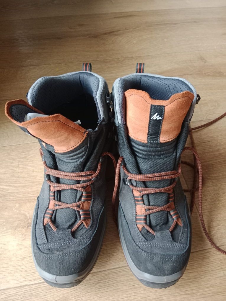 Buty trekkingowe męskie QUECHUA FORCLAZ MT100 skóra wodoodporne. r 42