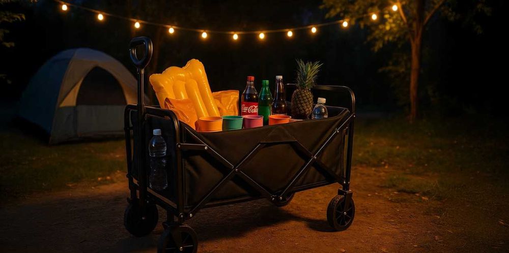 2w1 XXL 100kg Wózek Turystyczny Wędkarski Plażowy Transportowy +GRATIS
