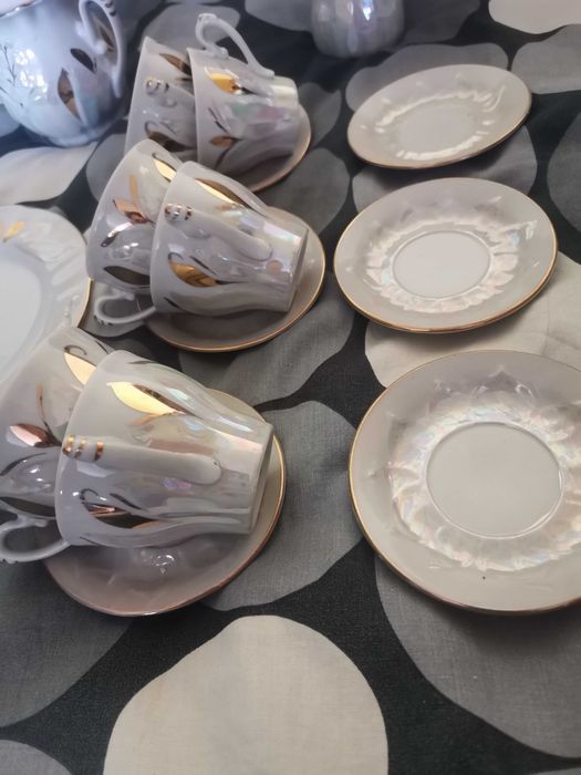 Кофейный набор ландыш, фарфор, ссср