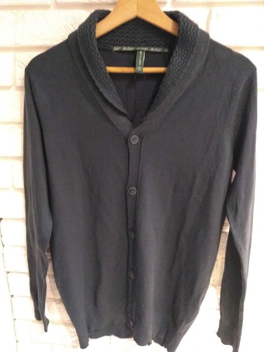 Włoski Sweter rozpinany męski Piazza Italia granatowy rozmiar S