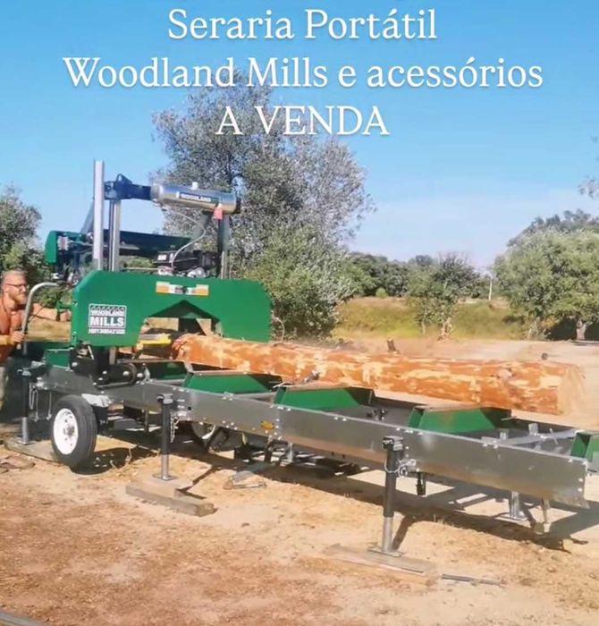 Serração portátil Woodland Mills HM130 MAX com vários acessórios