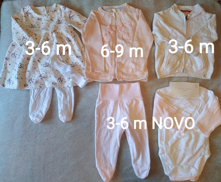 Roupas sandálias menina de 3 meses a 2 anos