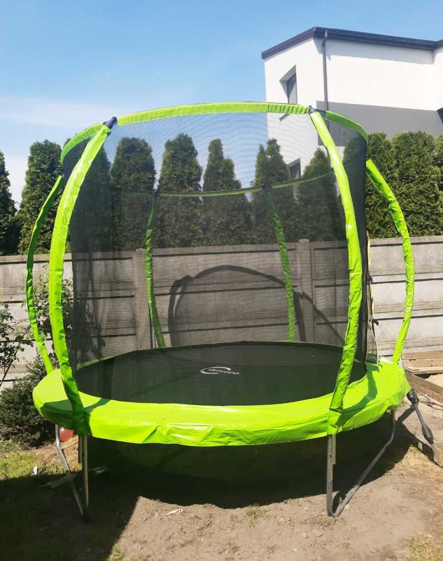 TRAMPOLINA ogrodowa PREMIUM dla dzieci 10FT 312cm siatka drabinka