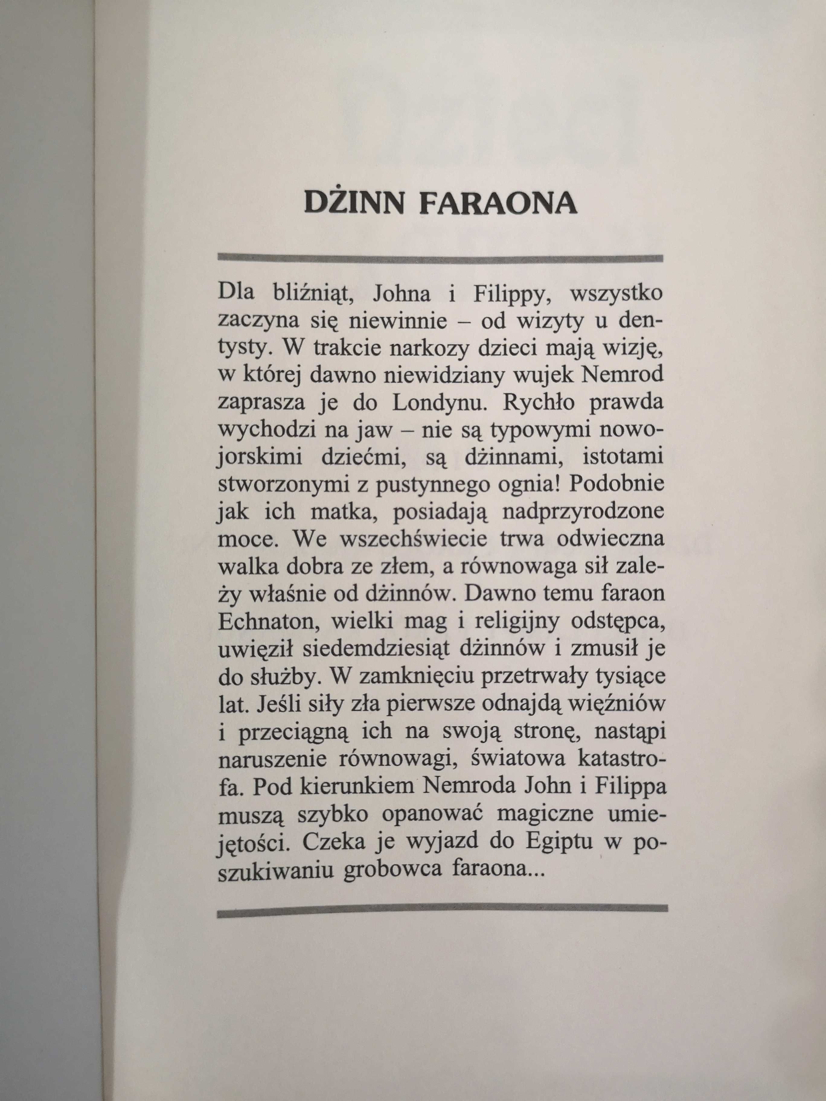 Dzieci lampy i Dżinn Faraona - P.B.Kerr książka dla młodzieży