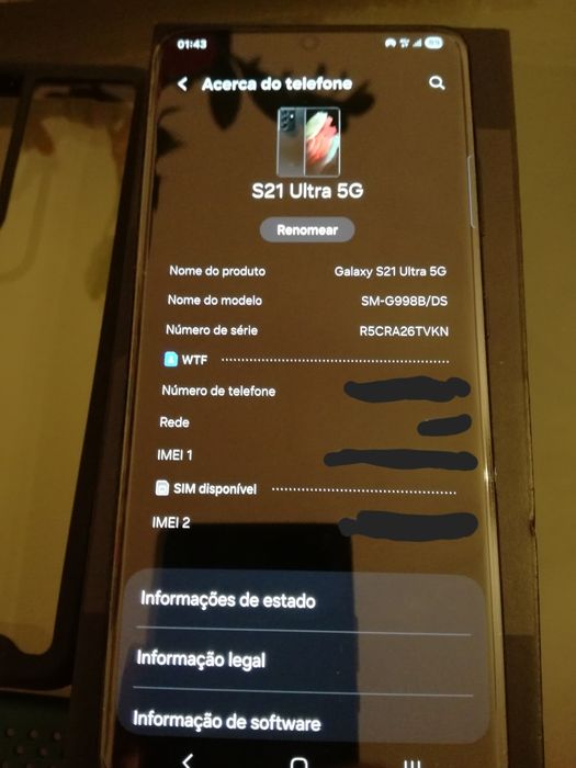 S21 ULTRA 5G "DUOS"– 256GB/12GB RAM – Como Novo + Extras