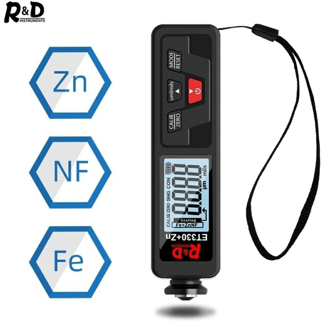 Професійний Товщиномір ЛКП R&D TC-100, et 360, et 330 + батарейка