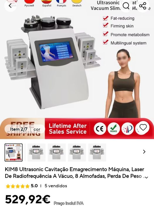 Aparelho de estética multifunções