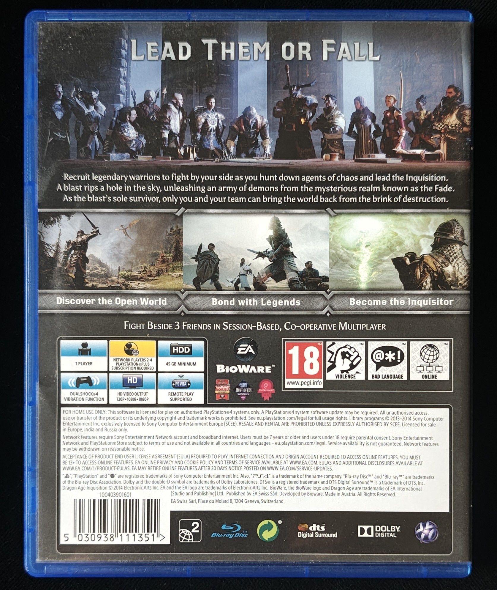 Dragon Age Inkwizycja PL PS4 i PS5 po polsku Komplet w BDB stanie