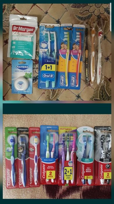 Шампунь, гель для душа, зубная паста