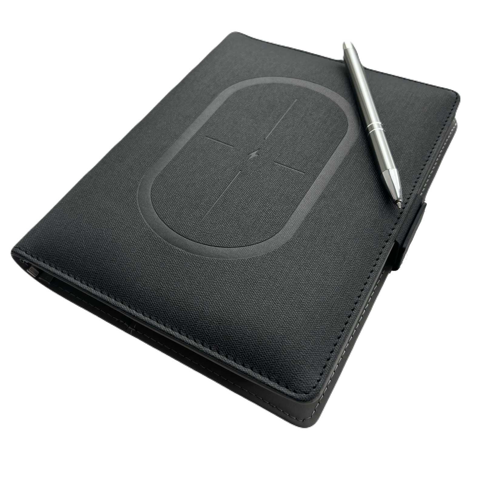 Блокнот, бізнес щоденник Смарт з  бездротовою зарядкою Power Bank 8000