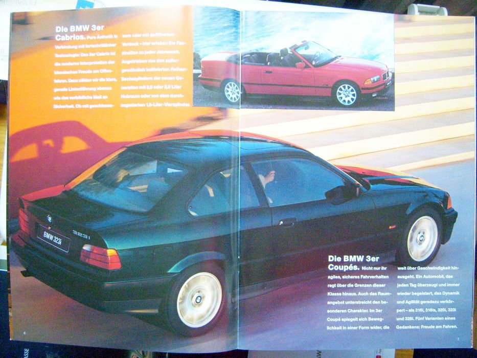 BMW 1996 (2/95) 3 E36, 5 E34, 5 E39, 7 E38, 8 E31 prospekt 24 str. BDB