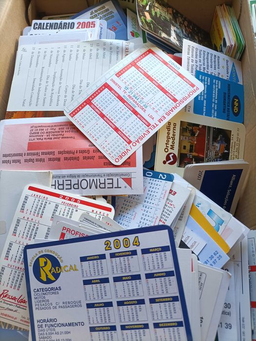 Calendários de bolso vários