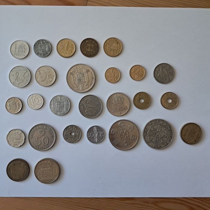 Pack de moedas antigas de espanha