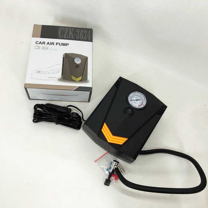 Автомобільний  12V насос із ліхтариком, насос  від прикурювача