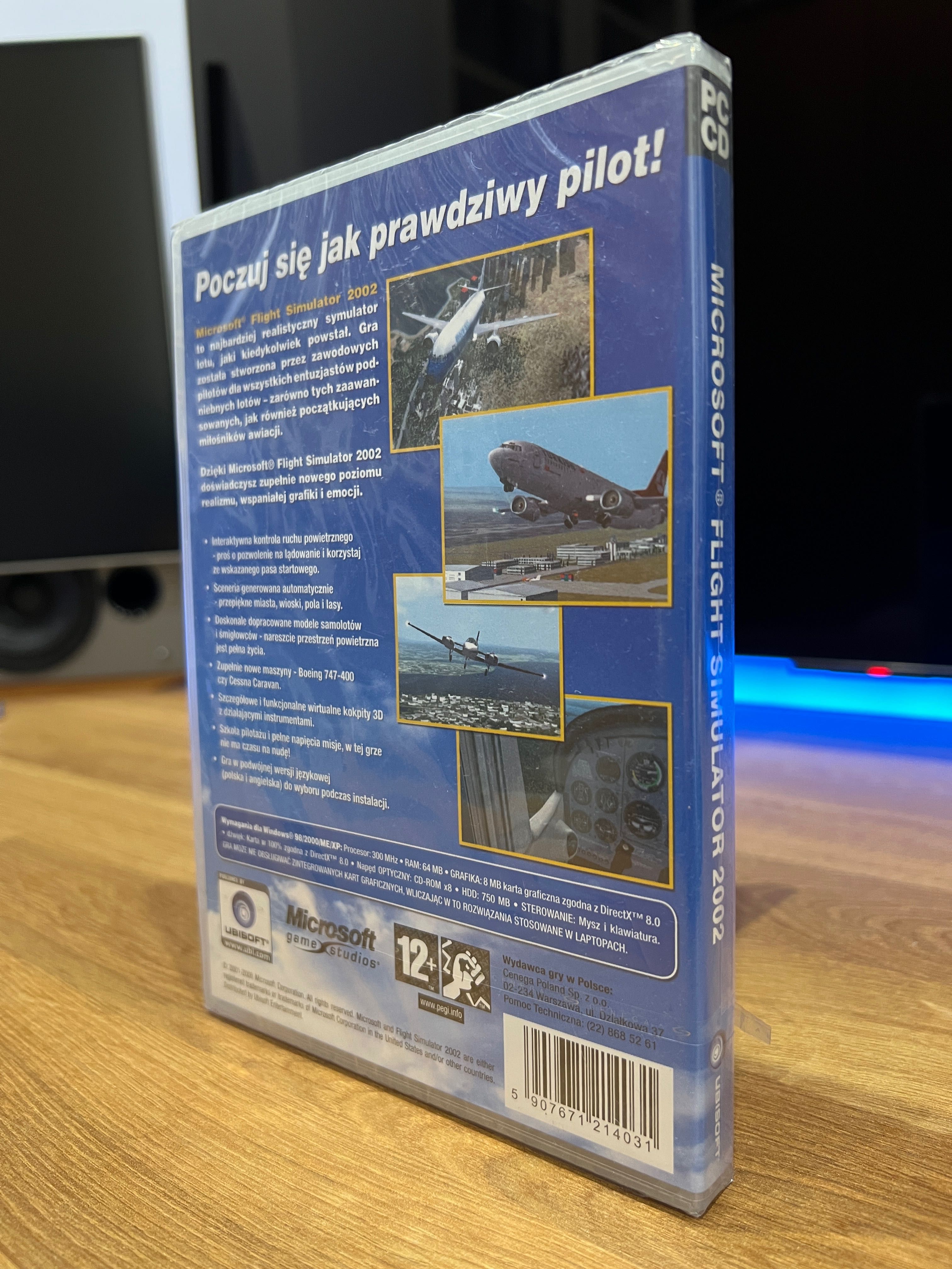 Microsoft Flight Simulator 2002 (PC PL 2008) CD BOX Nowy Folia