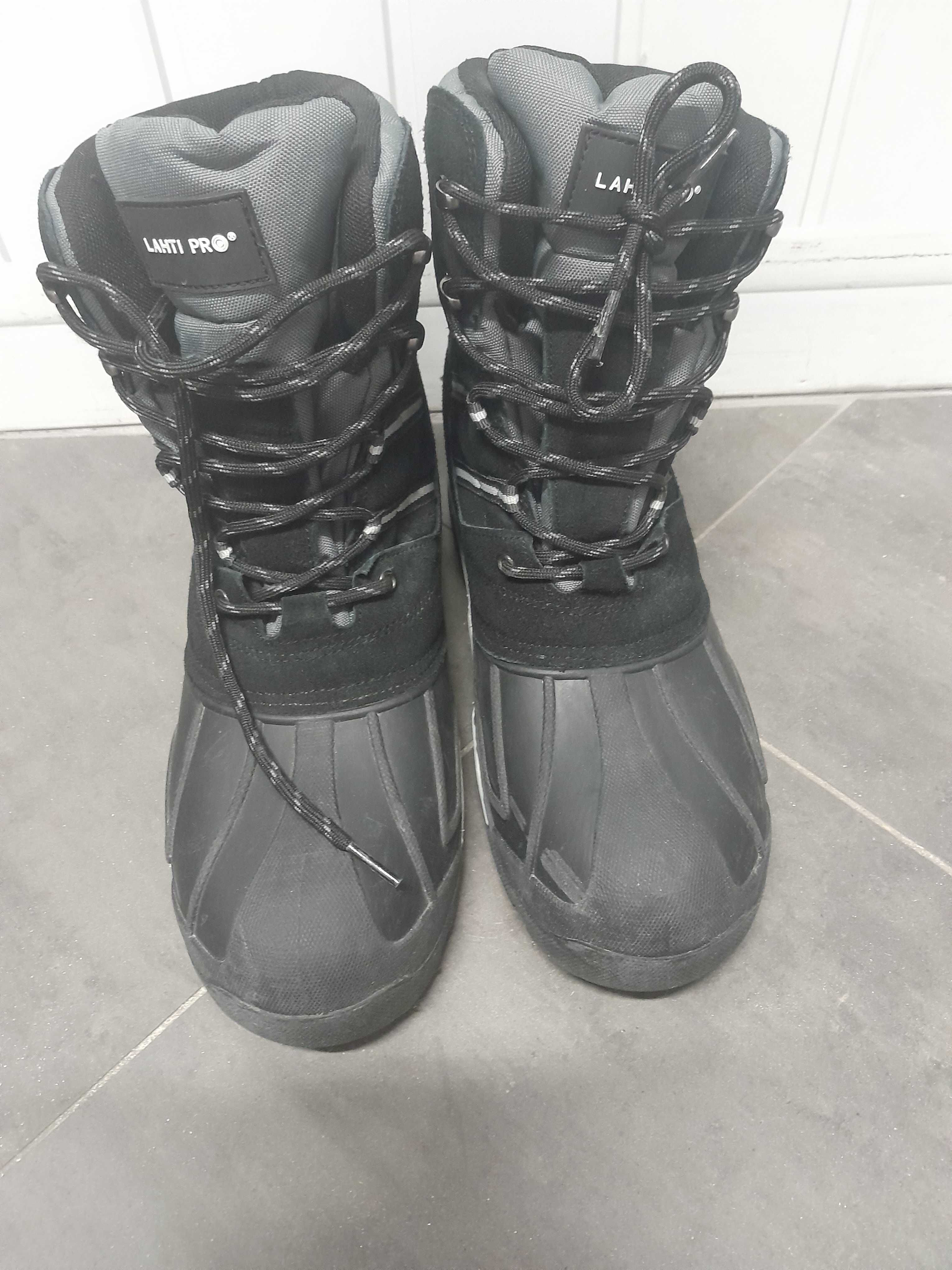 Buty Robocze Lahti Śniegowce Zamsz, Oxfort czarno-szare 43-44
