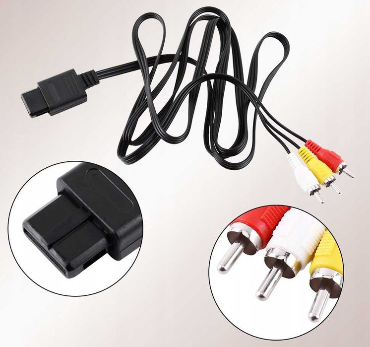 Kabel AV 3x Chinch konsole Nintendo GC SNES N64 NG * Video-Play