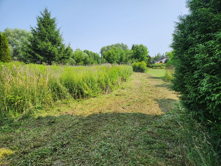 Koszenie łąk traw nieużytków kosiarka bijakowa mulczer