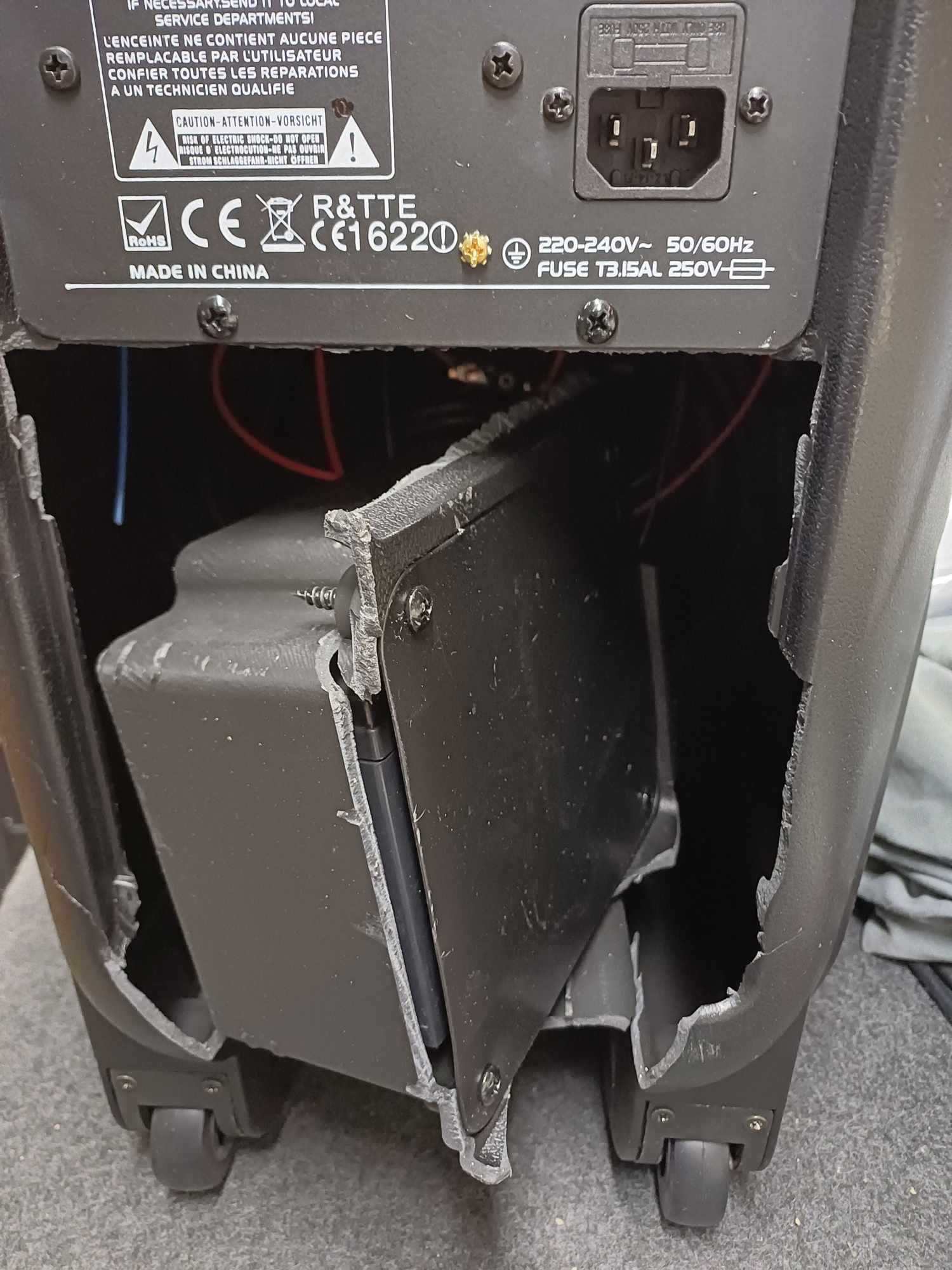 Kolumna aktywna E-Lektron EL-225 BT/USB/FM Pęknięta obudowa!