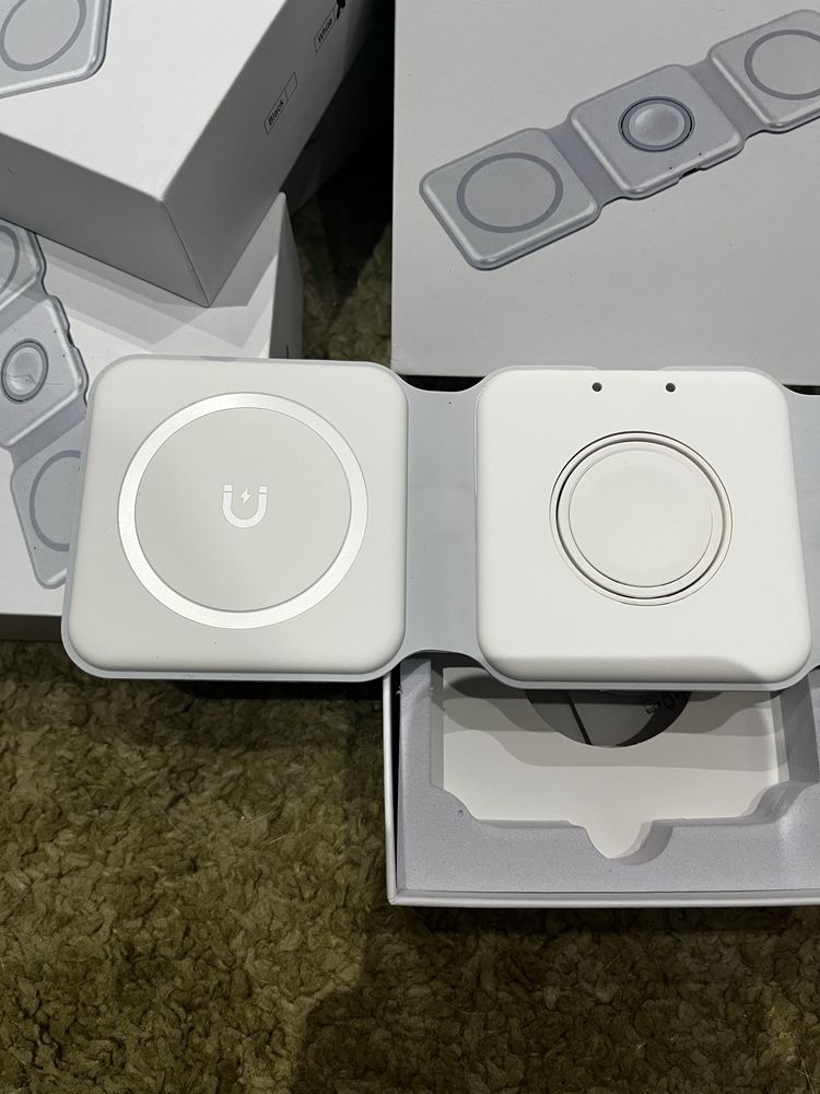 Carregador Triplo Magsafe + Apple Watch + Wireless