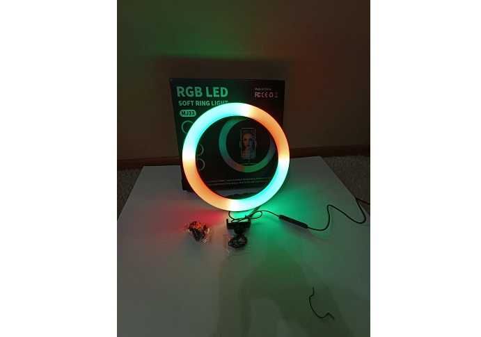 Кільцева селфі лампа RING FILL LIGHT Rgb (30см.) со штативомс