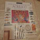Livro de introdução à pintura e acrílico