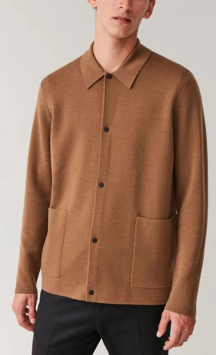 Блейзер кардиган з вовняного трикотажного полотна COS  M  колір койот