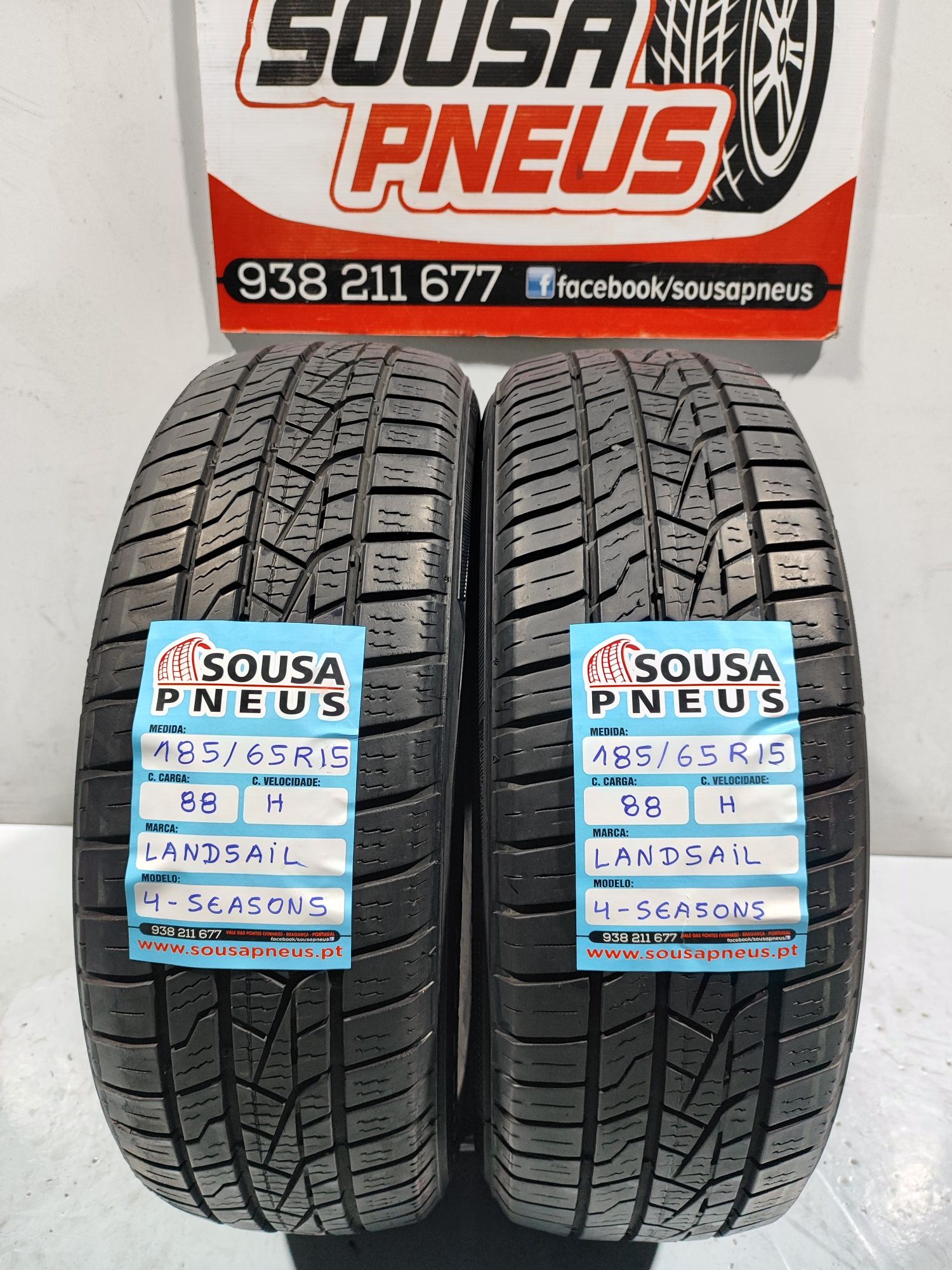 2 pneus semi novos 185-65R15 - Oferta dos Portes