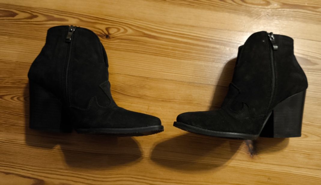 Buty damskie Botki czarne rozmiar 37