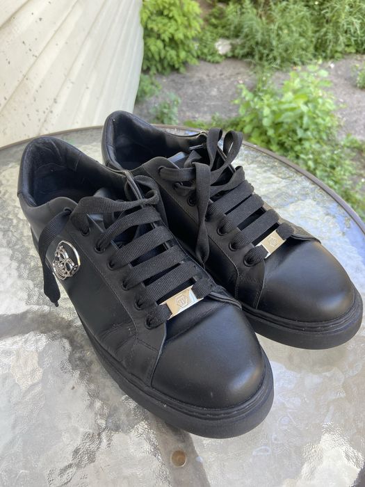 PHILIPP PLEIN  кожаные брендовые кроссовки