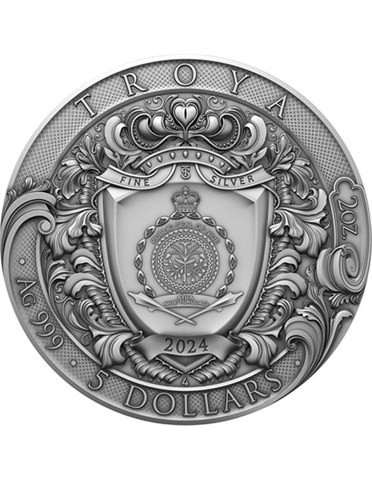 Продам срібну монету T&S Coin — “TROYA” 2 oz, 2024, тираж 500 шт