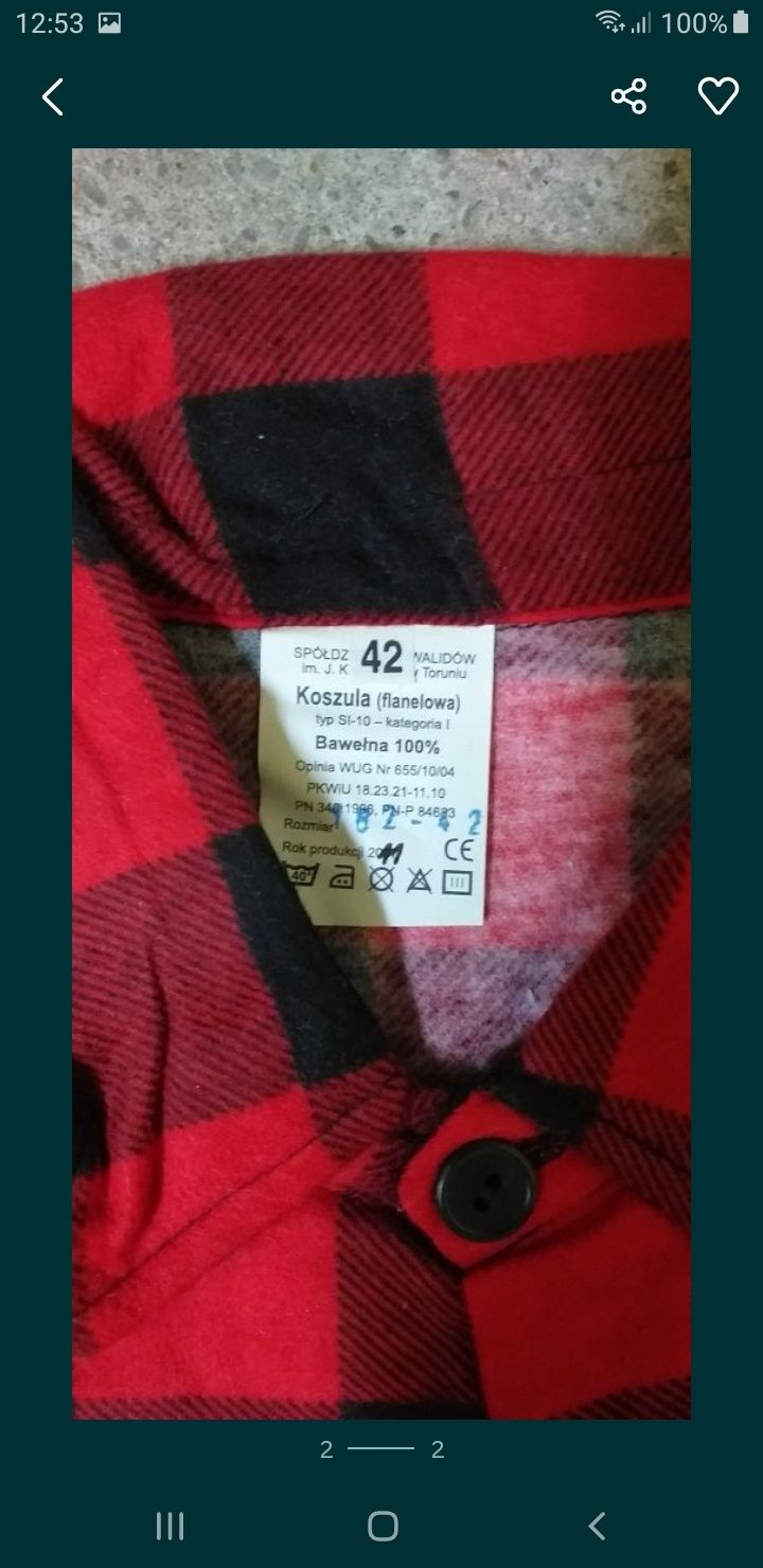 Koszula flanelka flanelowa