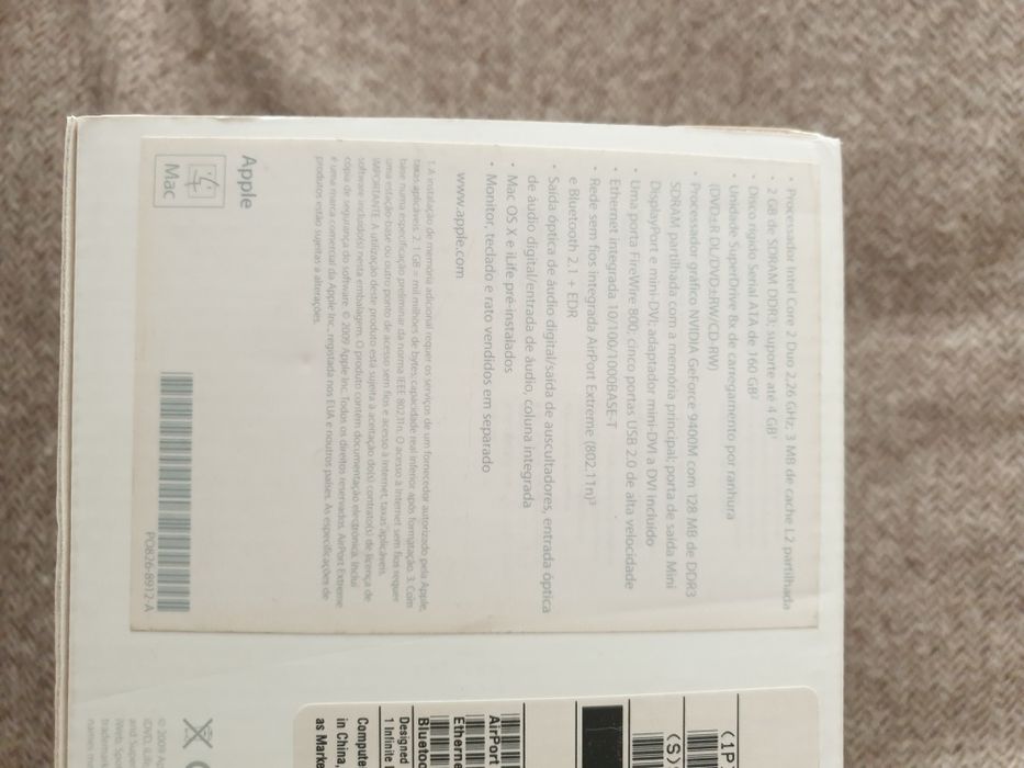 Mac mini 2009 memória 160 gb