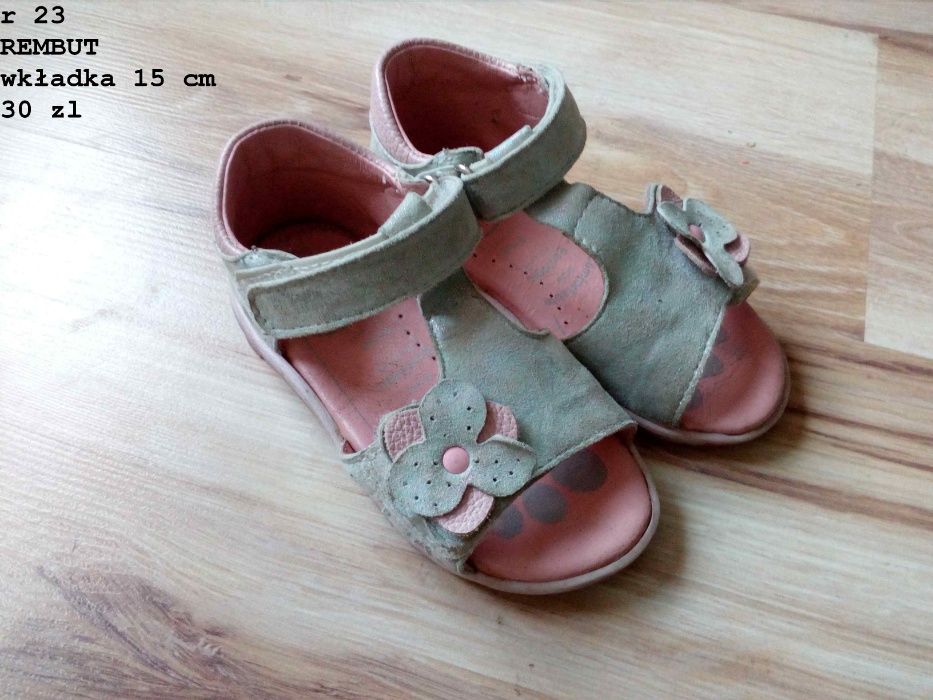 Sandały 23 rembut dziewczęce, dla dziewczynki sadałki