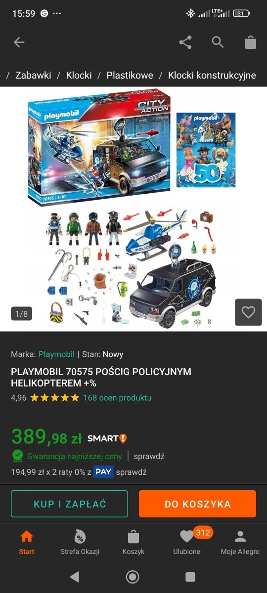 Playmobil 70575 Pościg policyjnym helikopterem