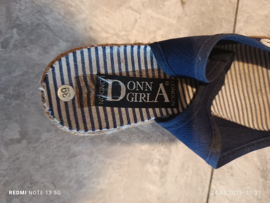 Sandały damskie na koturnie rozmiar 39