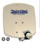 Parabólica pequena com recetor de satélite Lnb