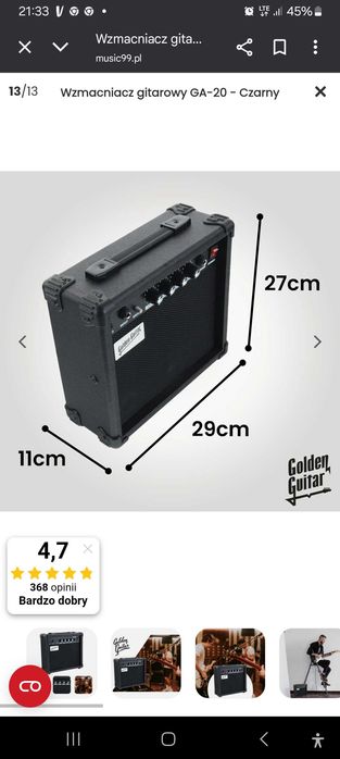 Mikołaj! Gitara typu Fender Stratocaster i wzm. GA 20  Watt