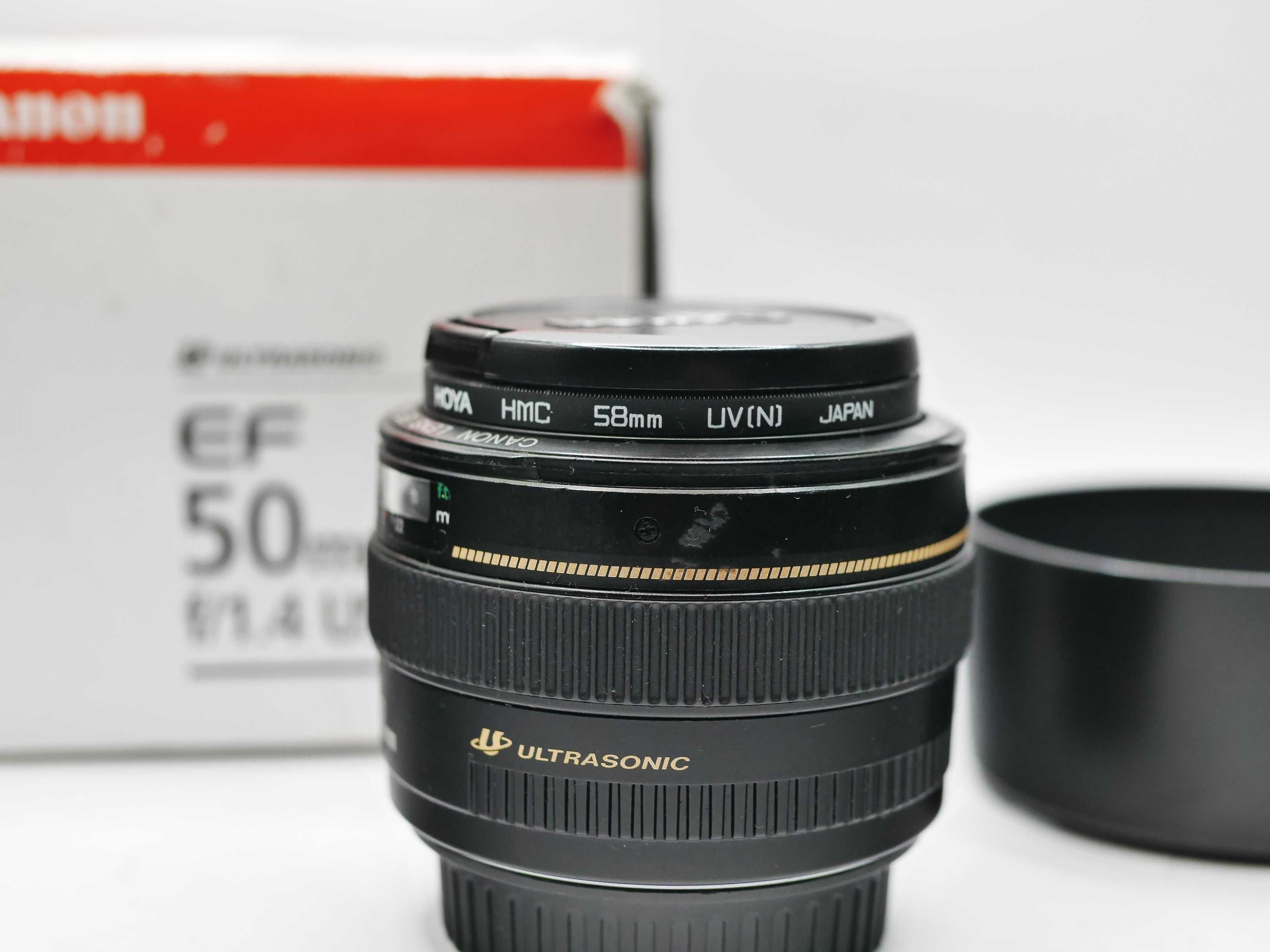 Canon EF 50 mm f 1,4 Ultrasonic EF-S Hoya HMC UV gratis