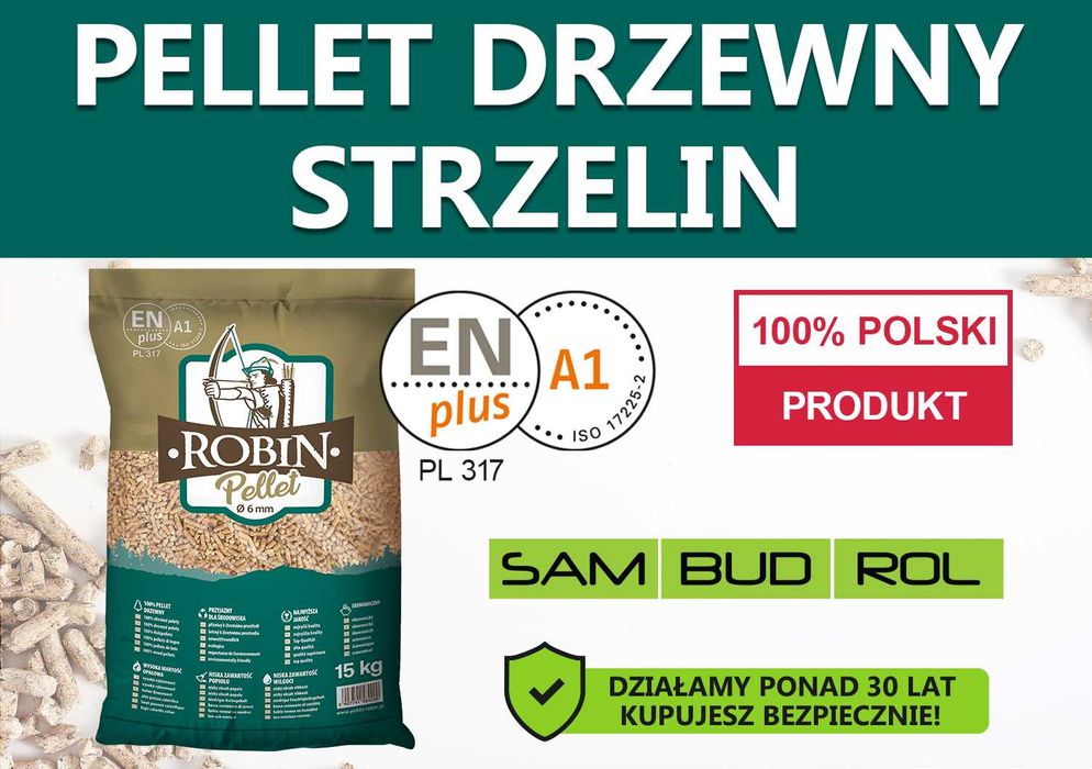 Pellet drzewny STRZELIN, certyfikat A1 ENplus, TRANSPORT